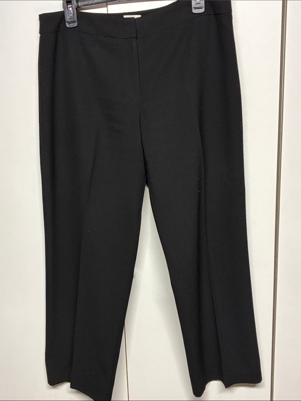 Black Women’s Dress Pants - Classic Straight Fit, Wide Legs